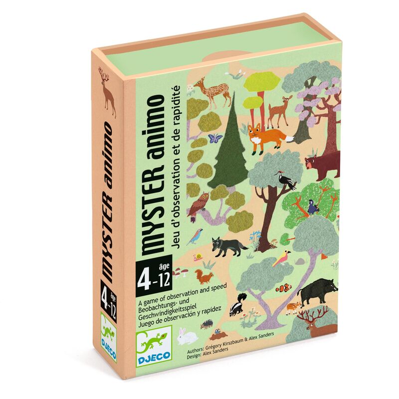 Mystery Animal Observation & Speed Card Game by Djeco