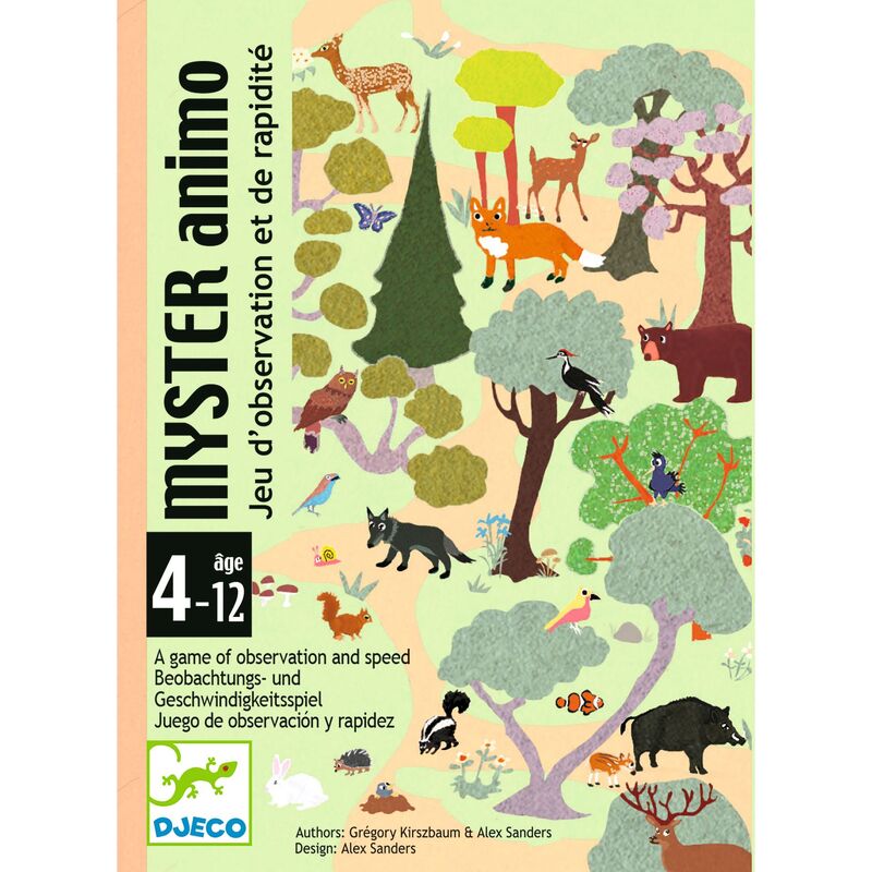 Mystery Animal Observation & Speed Card Game by Djeco