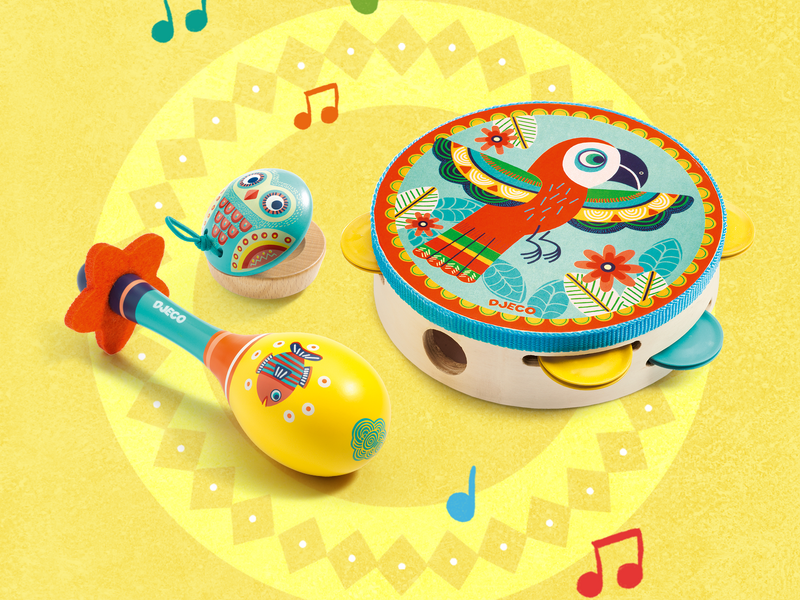 Djeco DJ6016 - Animambo Set Of 3 Instruments