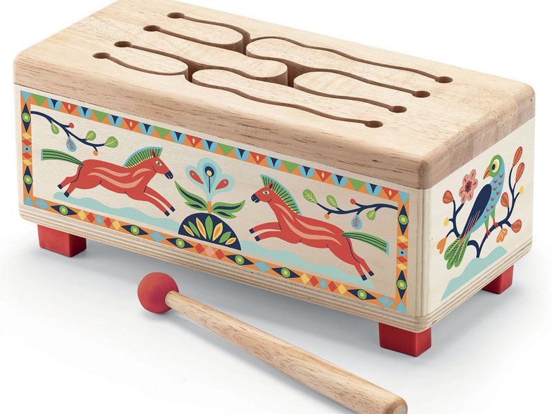 Djeco DJ6028 - Animambo Wooden Drum