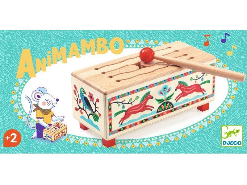 Djeco DJ6028 - Animambo Wooden Drum