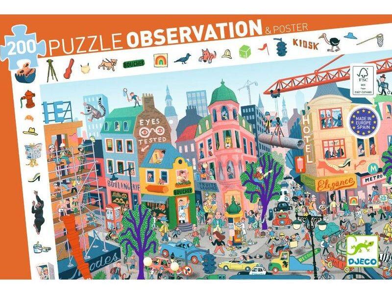 Djeco DJ7515 - The City 200pc Observation Puzzle