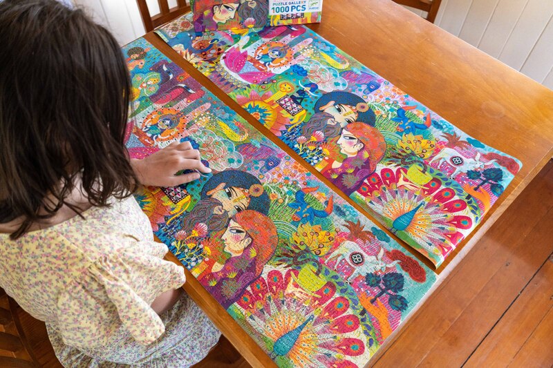 Magic India 1000pc Gallery Puzzle with Poster by Djeco