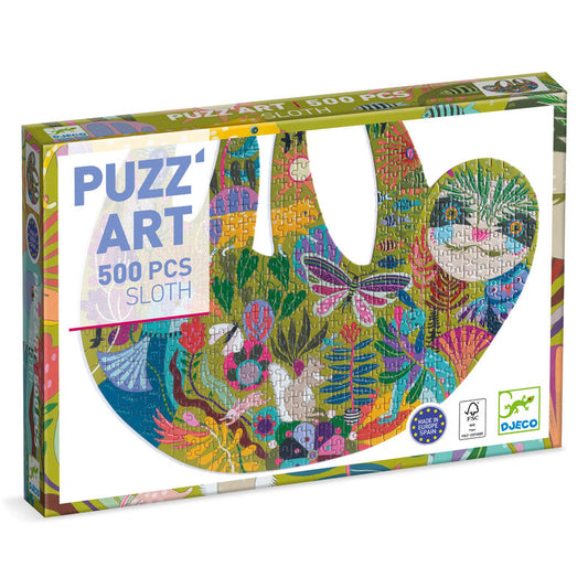 DJ7662 - Sloth Shaped 500 pc Art Puzzle
