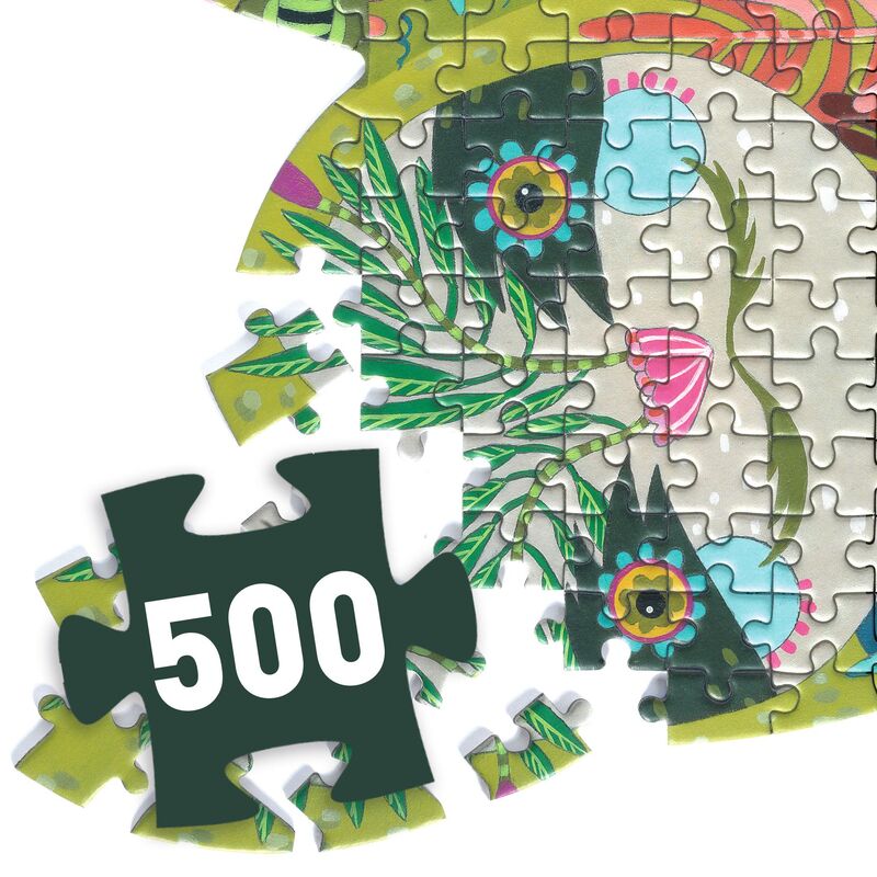 DJ7662 - Sloth Shaped 500 pc Art Puzzle