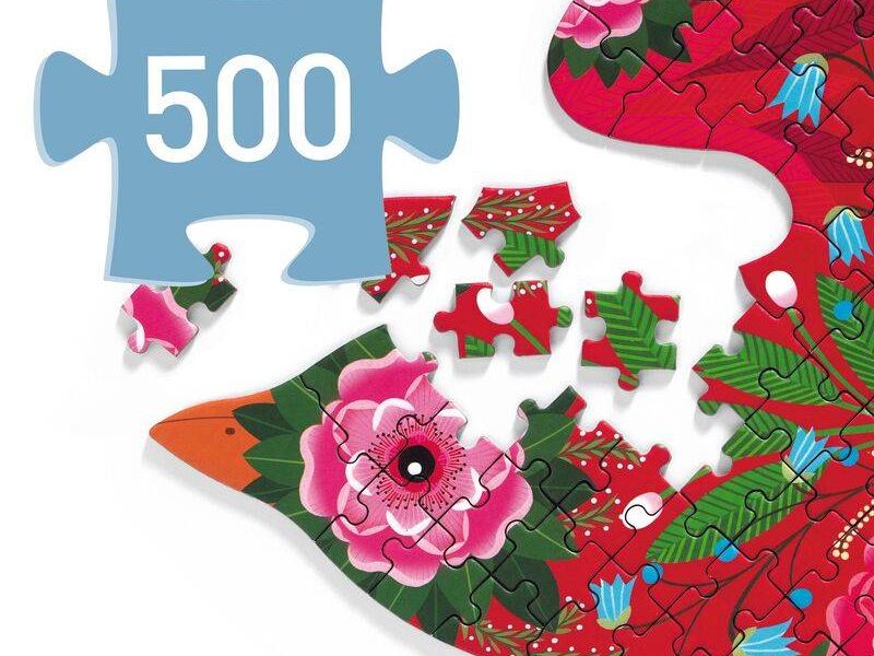 DJ7668 - Bird Shaped 500pc Art Puzzle