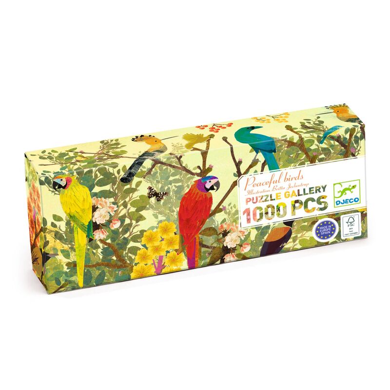 Peaceful Birds 1000 Piece Gallery Jigsaw Puzzle by Djeco
