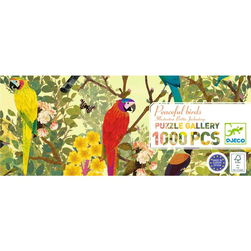 Peaceful Birds 1000 Piece Gallery Jigsaw Puzzle by Djeco