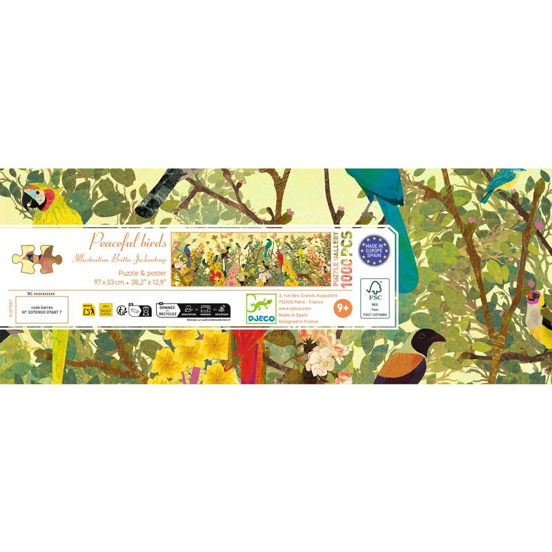 Peaceful Birds 1000 Piece Gallery Jigsaw Puzzle by Djeco