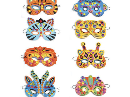 DJ7900 - Do It Yourself Jungle Animal Masks (Sticker Mosaics)