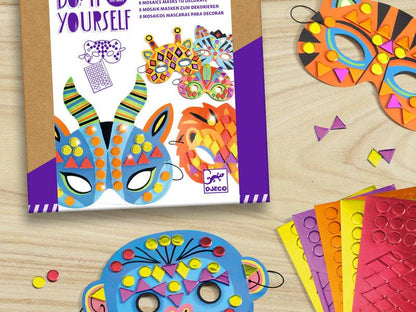 DJ7900 - Do It Yourself Jungle Animal Masks (Sticker Mosaics)