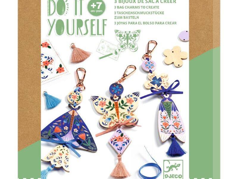 Djeco DJ7981 - Do It Yourself Butterflies Bag Charms