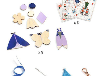 Djeco DJ7981 - Do It Yourself Butterflies Bag Charms
