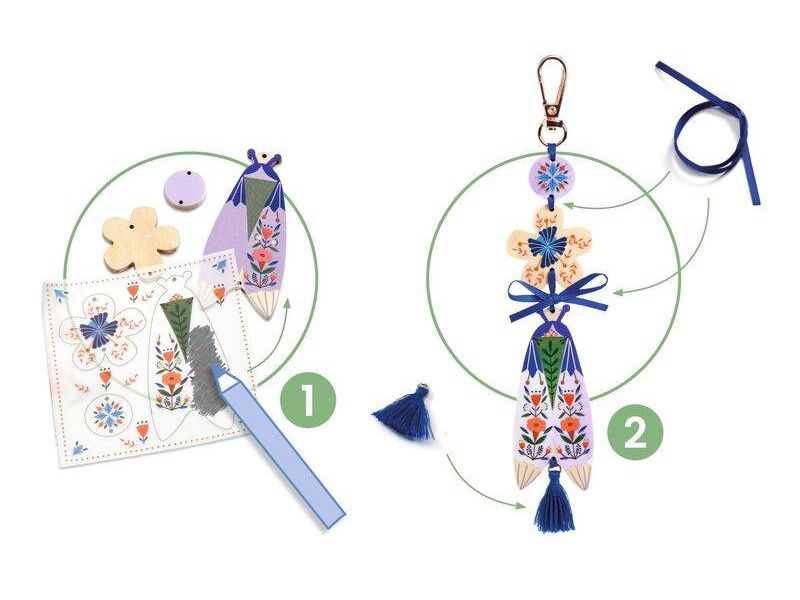 Djeco DJ7981 - Do It Yourself Butterflies Bag Charms