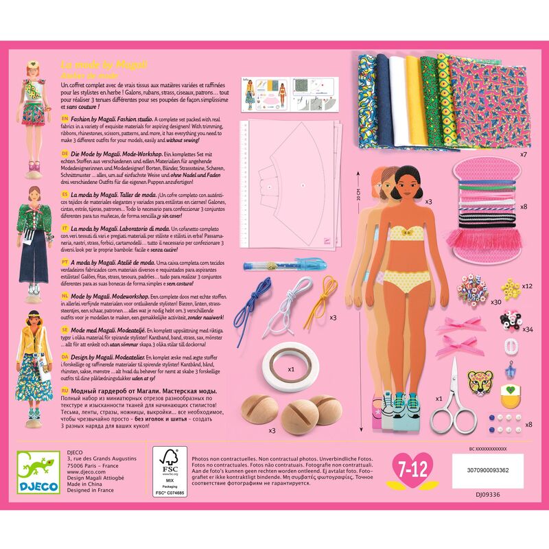 Fashion by Magali No Sew Fashion Design Craft Kit by Djeco
