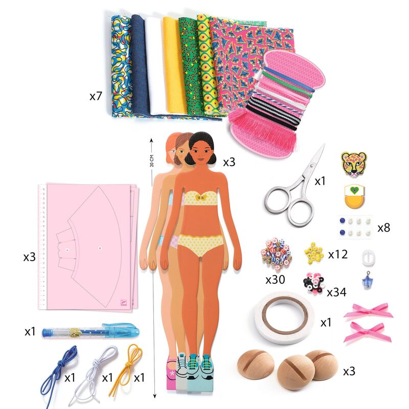 Fashion by Magali No Sew Fashion Design Craft Kit by Djeco
