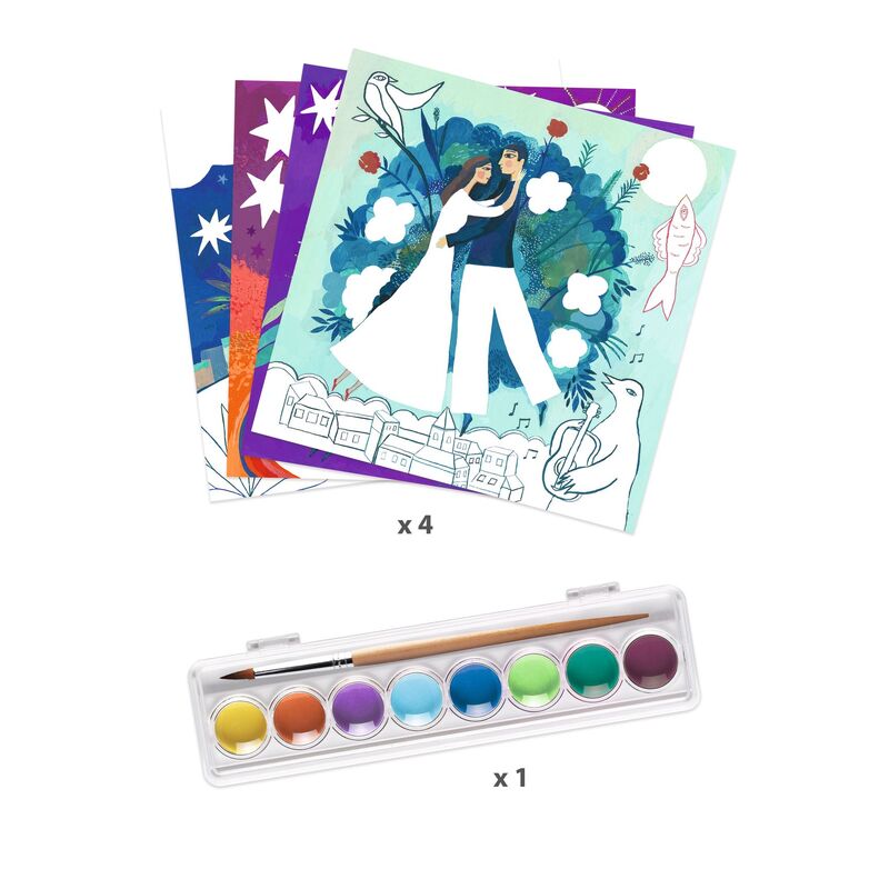 Inspired By In a Dream - Marc Chagall - Gouache Set by Djeco