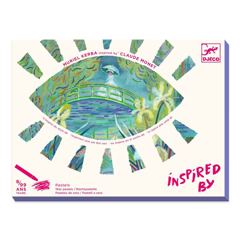 Inspired by Water Lily Pond - Claude Monet - Wax Crayons by Djeco