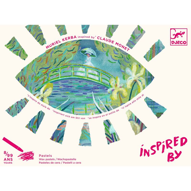 Inspired by Water Lily Pond - Claude Monet - Wax Crayons by Djeco