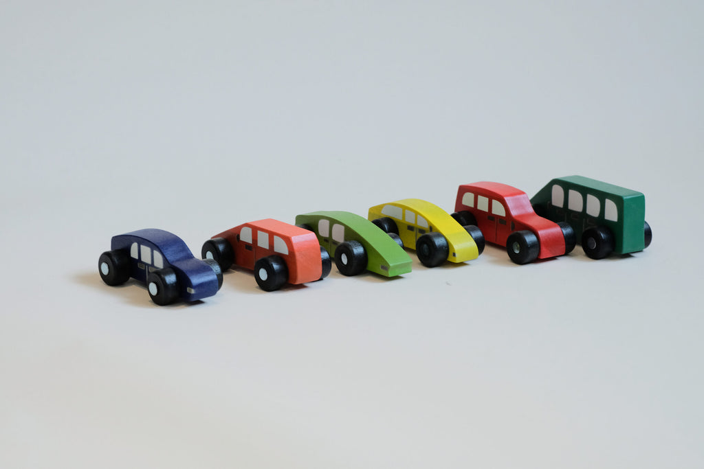 Coloured Wooden Cars by Qtoys