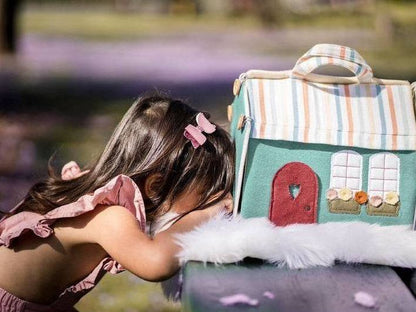 Doll House with Wooden Furniture and Doll