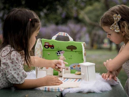 Doll House with Wooden Furniture and Doll