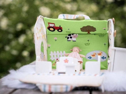 Doll House with Wooden Furniture and Doll