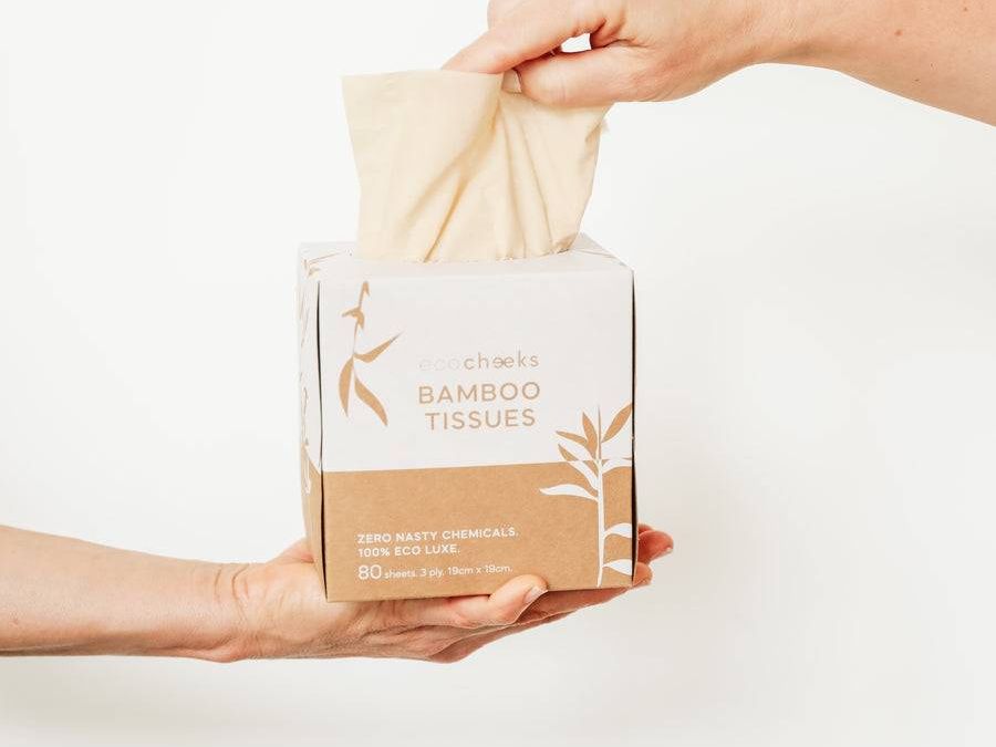 Eco Cheeks Bamboo Tissues - Unbleached & Hypoallergenic - 9 Boxes