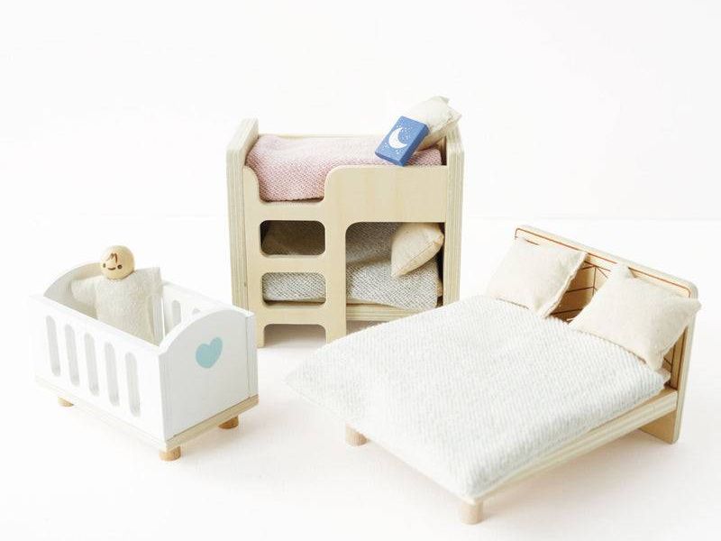 Wooden Dolls House Starter Furniture Set - 35 piece