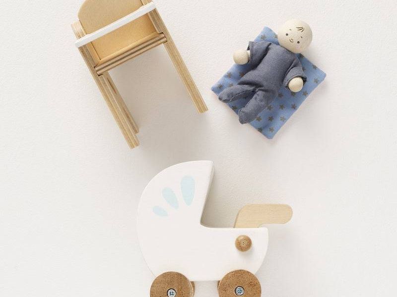 Dolls House Nursery & Baby Set - 5 piece