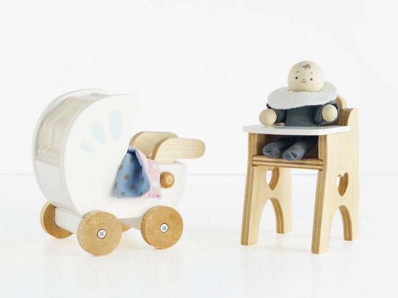 Dolls House Nursery & Baby Set - 5 piece