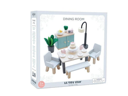Wooden Dolls House Dining Room -18 piece