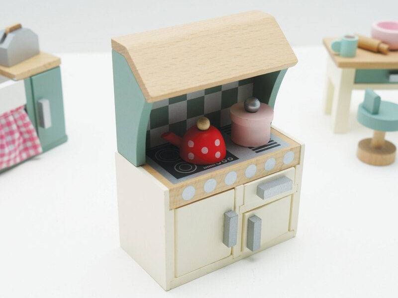 Wooden Dolls House Kitchen - 20 piece