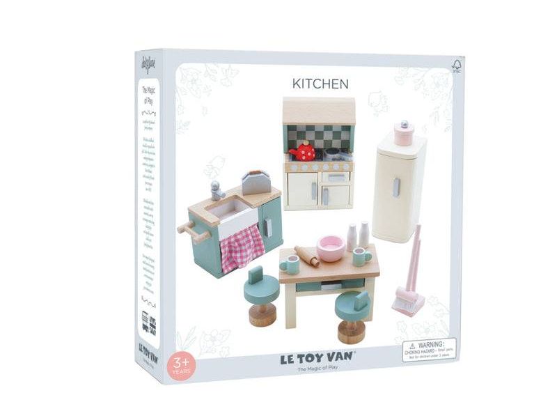 Wooden Dolls House Kitchen - 20 piece