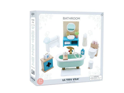 Wooden Dolls House Bathroom Furniture - 19 piece