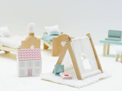 Wooden Dolls House Child's Bedroom - 24 piece