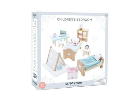 Wooden Dolls House Child's Bedroom - 24 piece