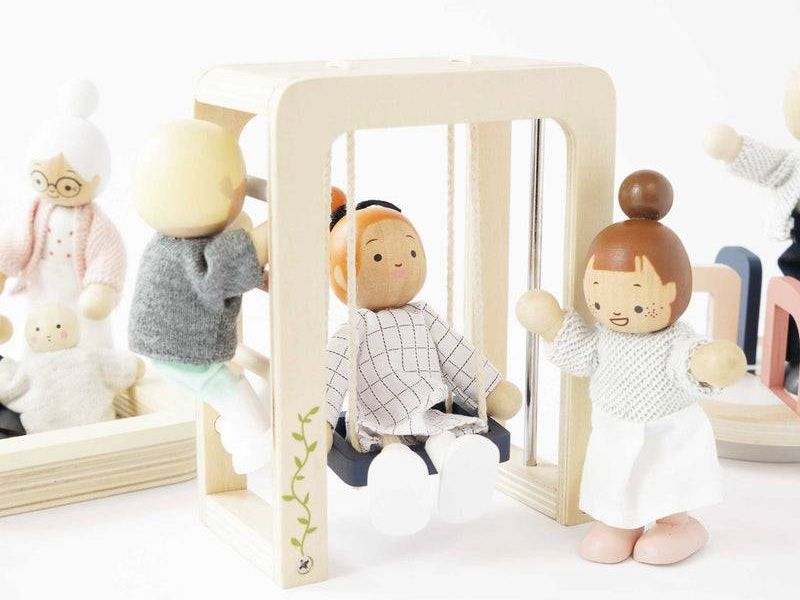 Wooden Dolls House Outdoor Play Furniture - 5 piece