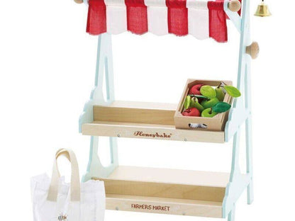 Wooden Market Stall & Fruit Play Food Crate