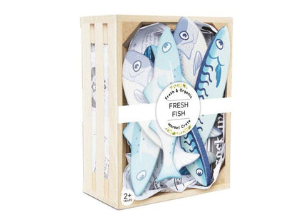 Market Fish Wooden Play Food Crate - 7 Piece