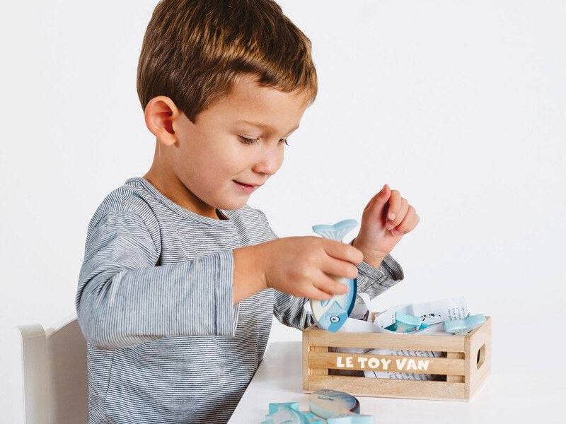 Market Fish Wooden Play Food Crate - 7 Piece