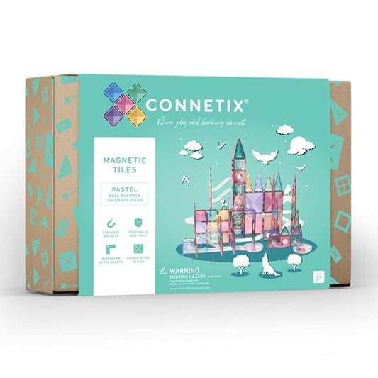 Connetix Creativity and Learning Pastel Ball Run Set - 106 Pieces