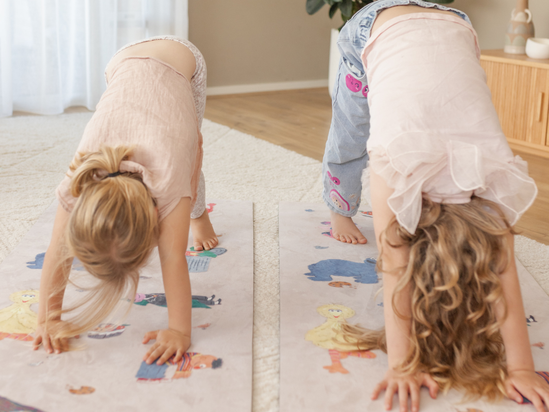 Mindful and co Printed Kids Yoga Mats Sesame Street