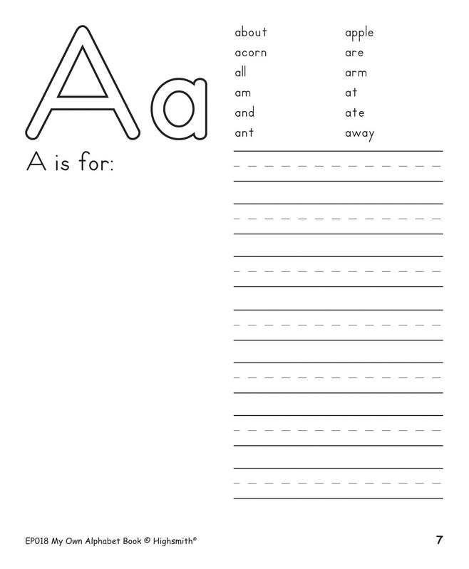 My Own Alphabet Book
