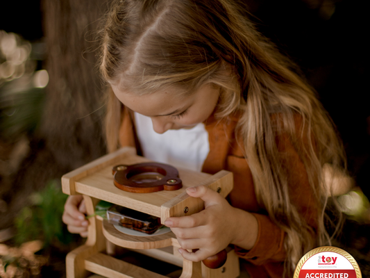 Qtoys Wooden Microscope