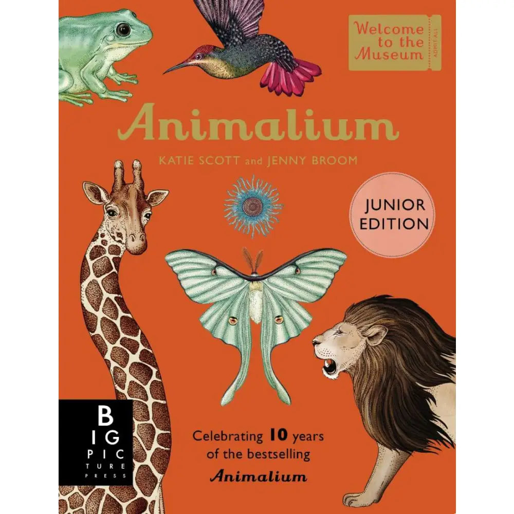 Book cover for ’Animalium Junior Edition’ featuring illustrations of various animals.