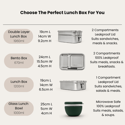 Seed and Sprout Bento Lunch Box | Leak Resistant Seal Plum