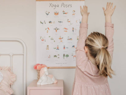 Mindful and Co kids Yoga Poses Print