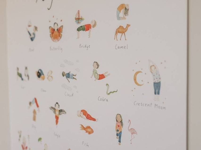 Mindful and Co kids Yoga Poses Print