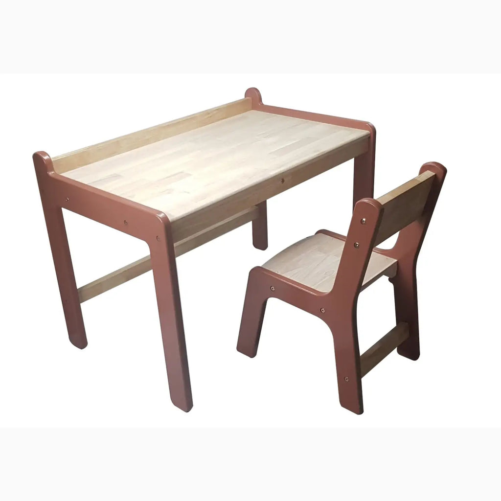 Wooden children’s table and chair set.